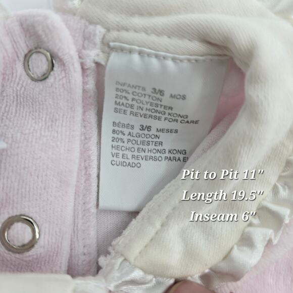 Vintage McDonald’s McBaby Pink Velour Romper – 3/6 Months - Picture 4 of 7